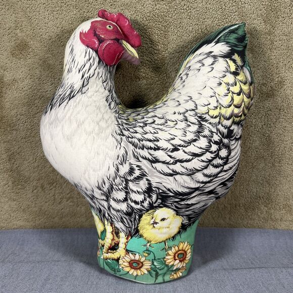 Stuffed Plush, Fabric Chickens, Hens and Chicks, Lot of 3 - Picture 2 of 16